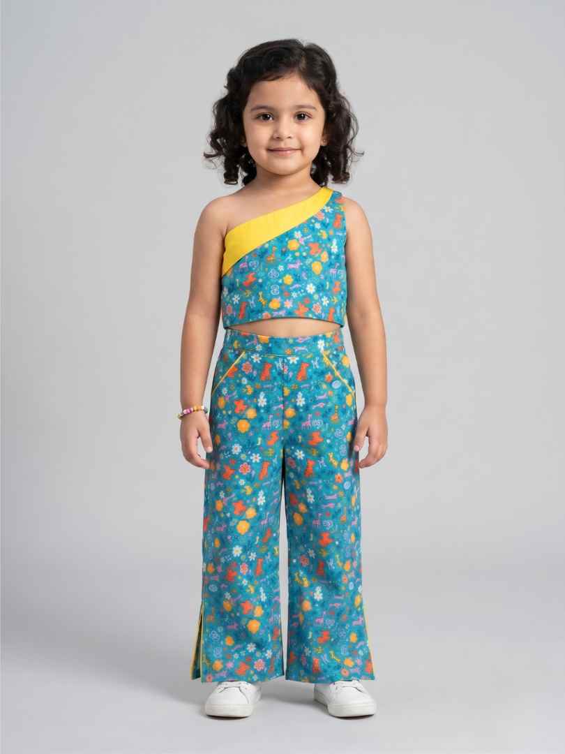 Kevora Sunny Splash One-Shoulder Co-ord Set