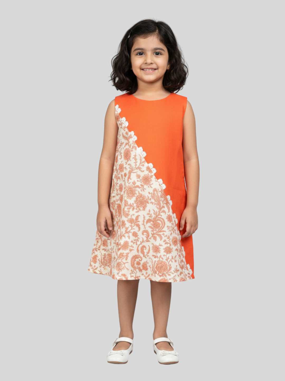 Kevora Coral Bloom A-Line Dress
