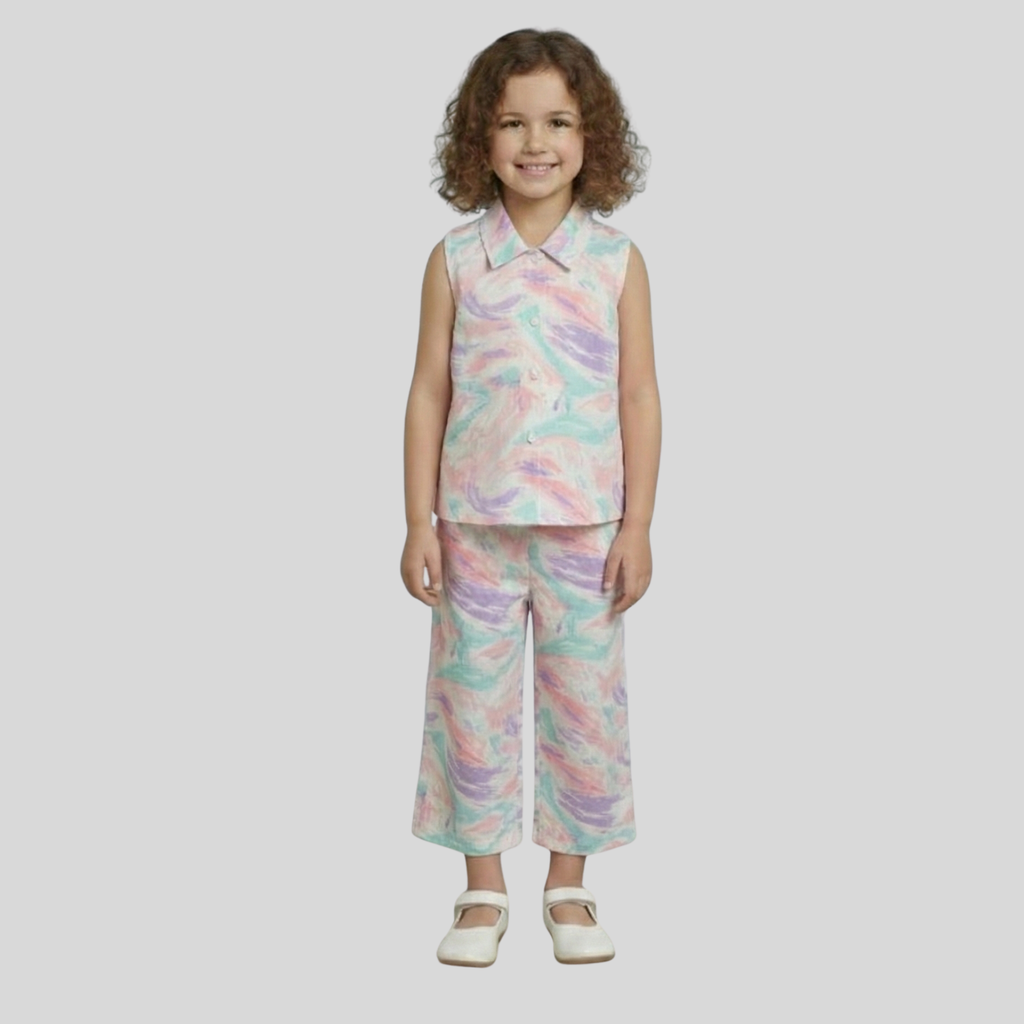 Kevora Pastel Dream Co-ord Set (Top & Culottes)