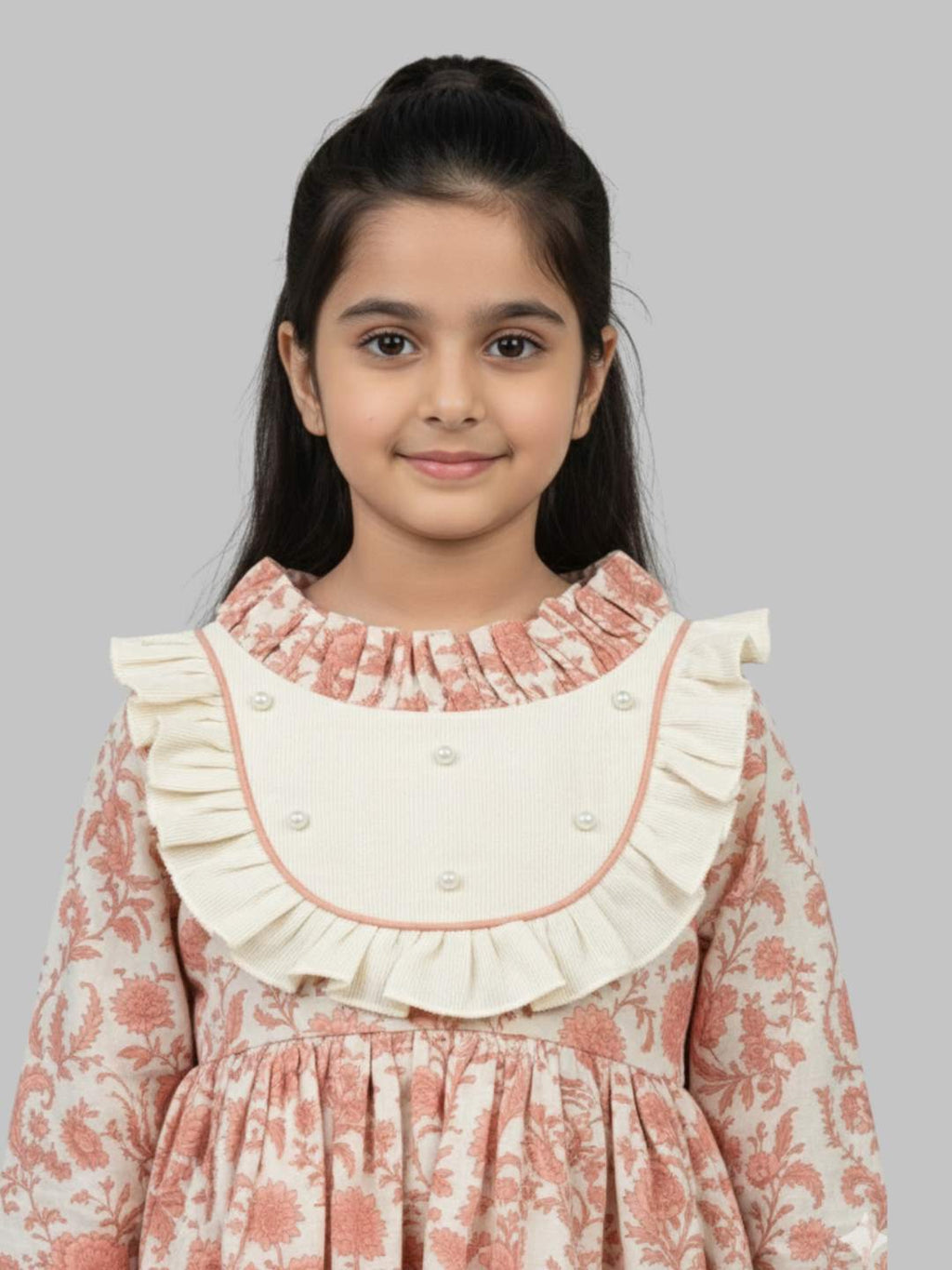 Kevora Apparels Cotton Blend Full Sleeves Floral Printed Dress