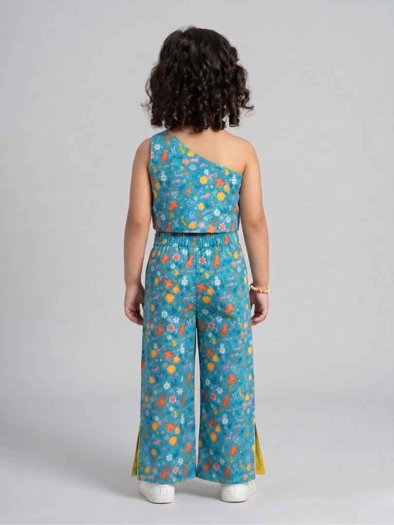Kevora Sunny Splash One-Shoulder Co-ord Set