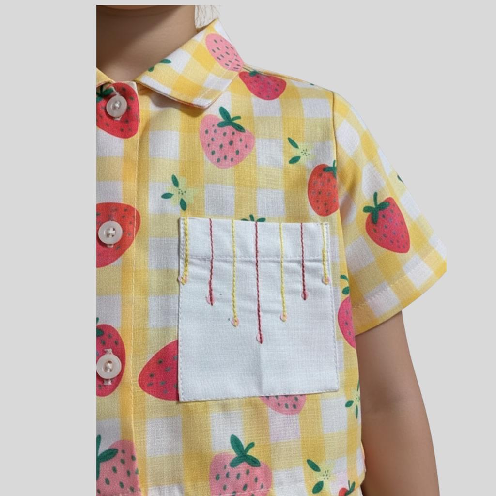 Sunny Strawberry Co-ord Set for Girls