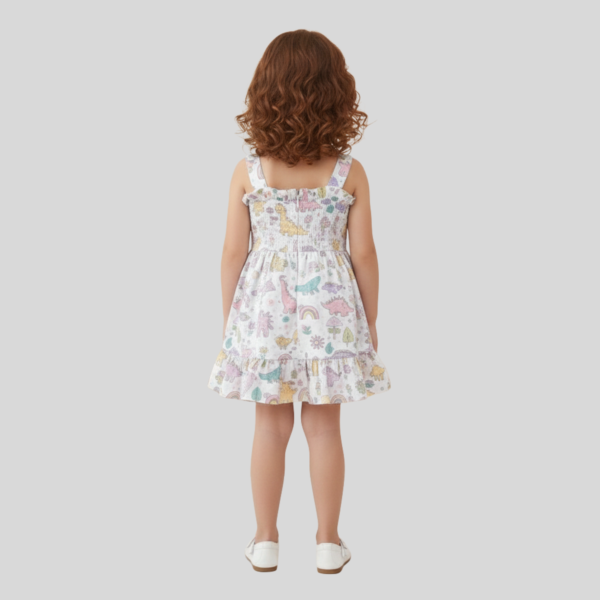 Dino Fantasy Bow Frock for Girls