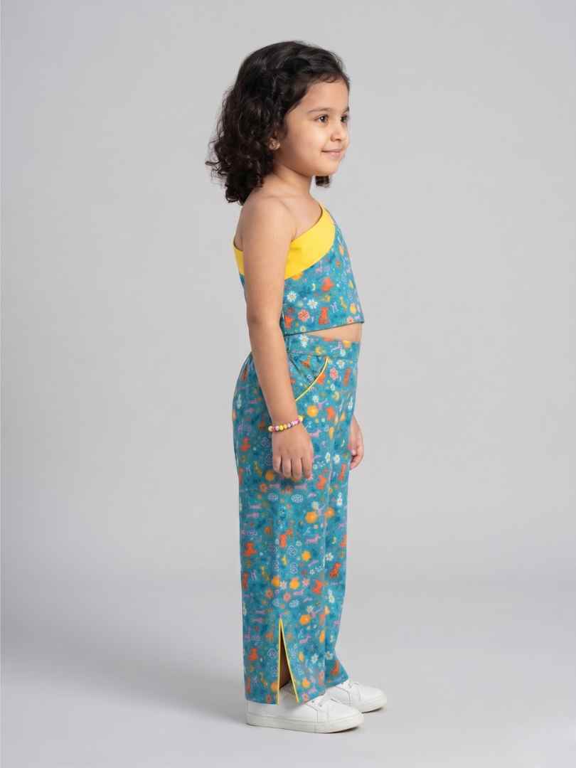 Kevora Sunny Splash One-Shoulder Co-ord Set