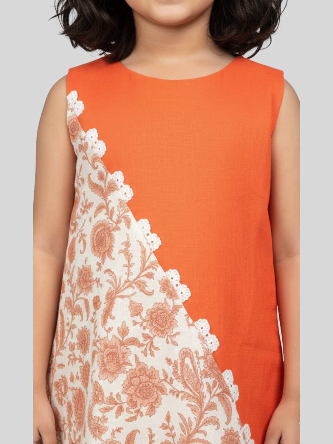Kevora Coral Bloom A-Line Dress