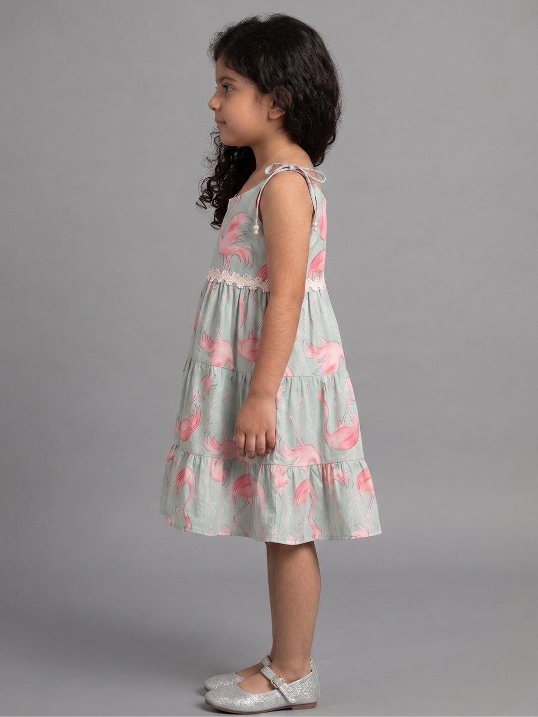 Kevora Flamingo Dream Tiered Dress