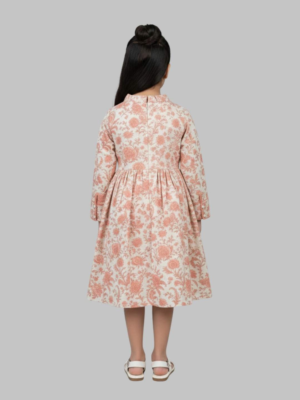 Kevora Apparels Cotton Blend Full Sleeves Floral Printed Dress