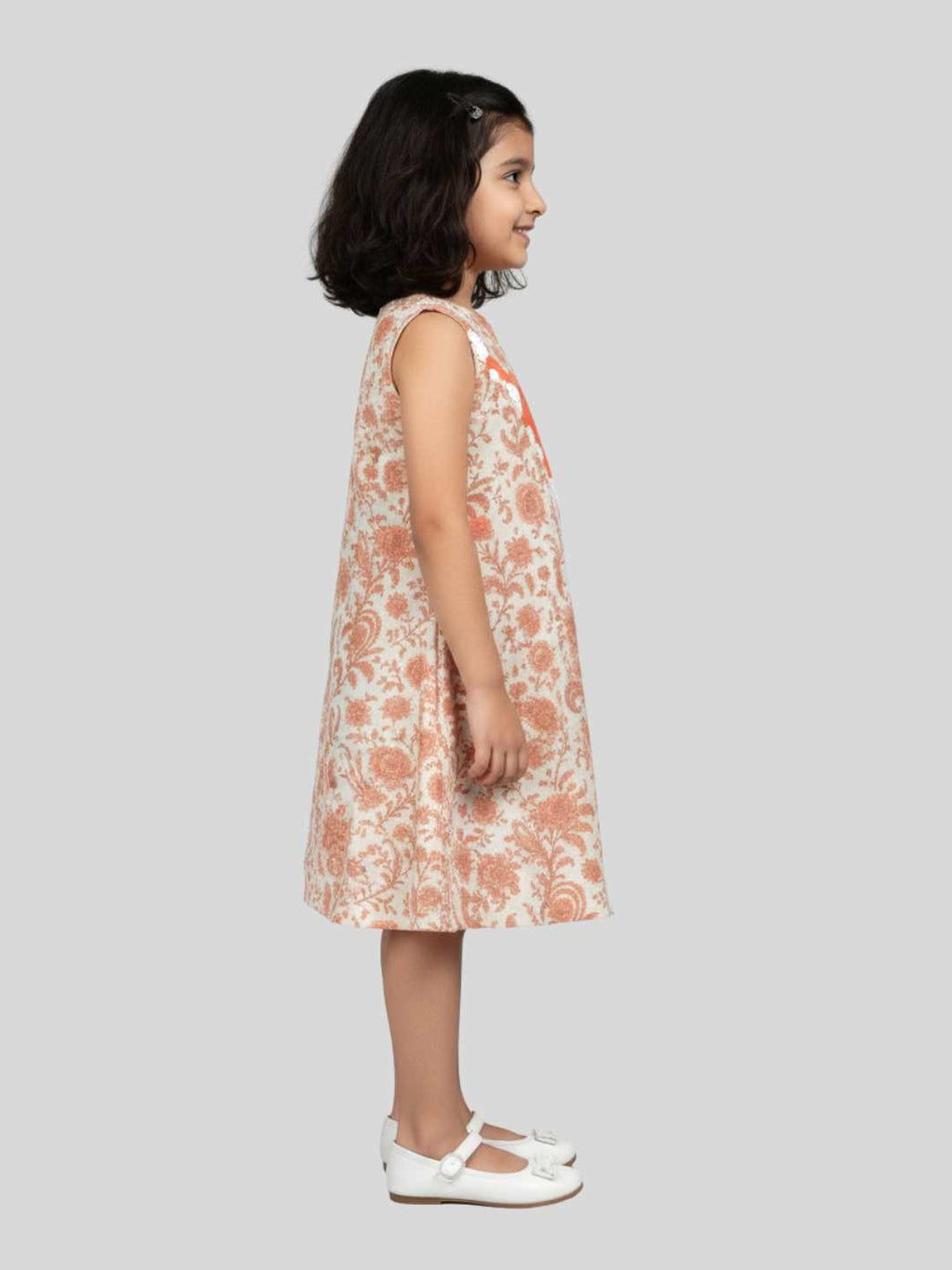 Kevora Coral Bloom A-Line Dress