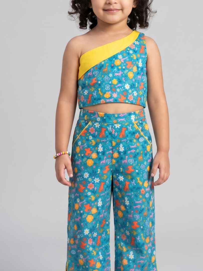 Kevora Sunny Splash One-Shoulder Co-ord Set