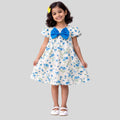 Blue Blossom Bow Party Dress