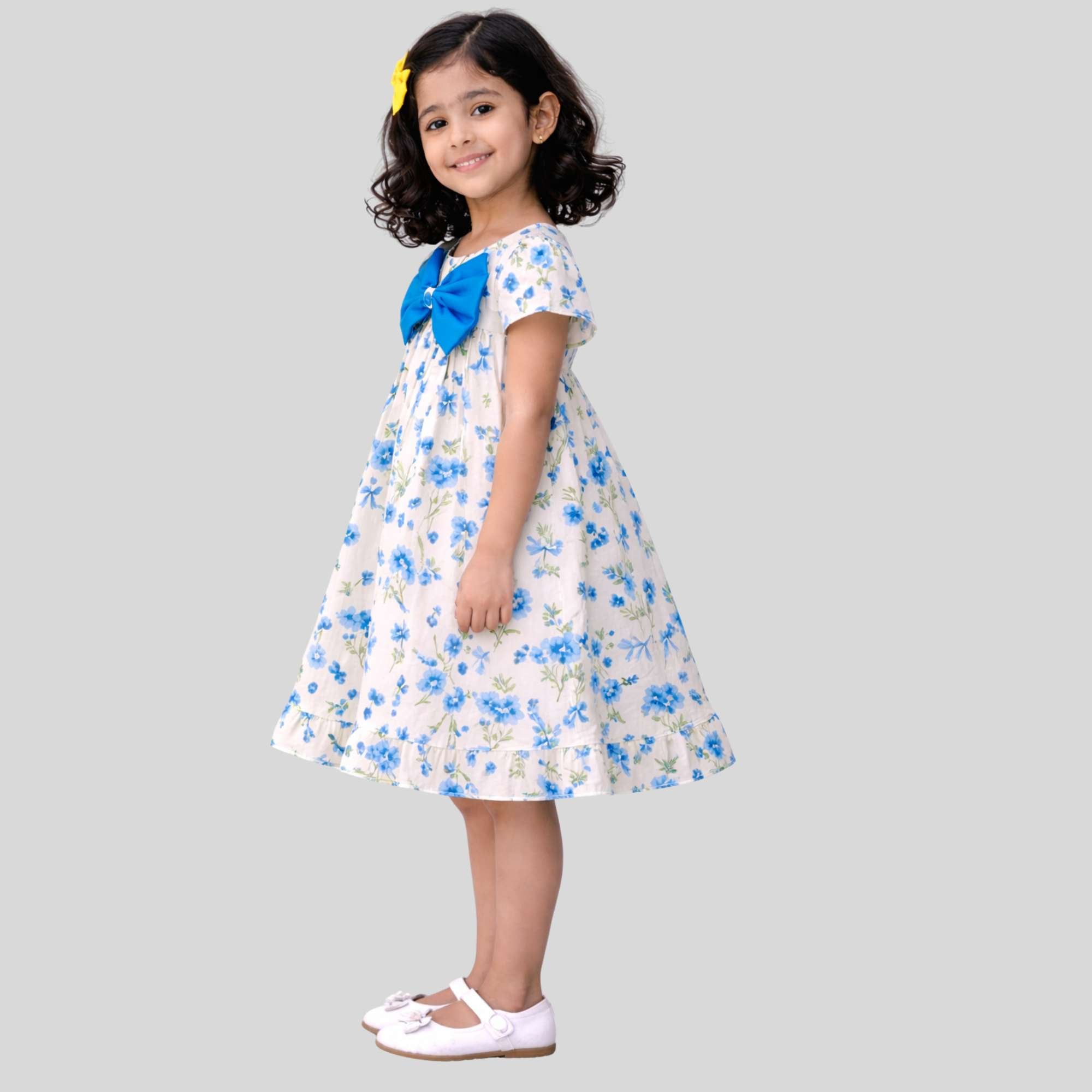 Blue Blossom Bow Party Dress