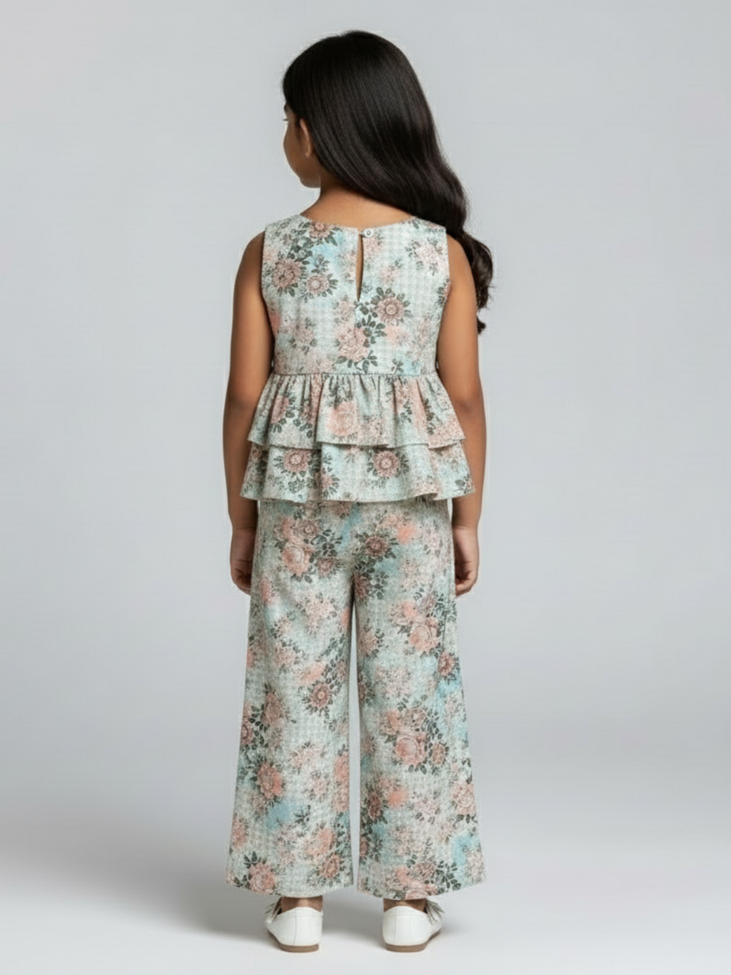 Kevora Blossom Mist Peplum Co-ord Set