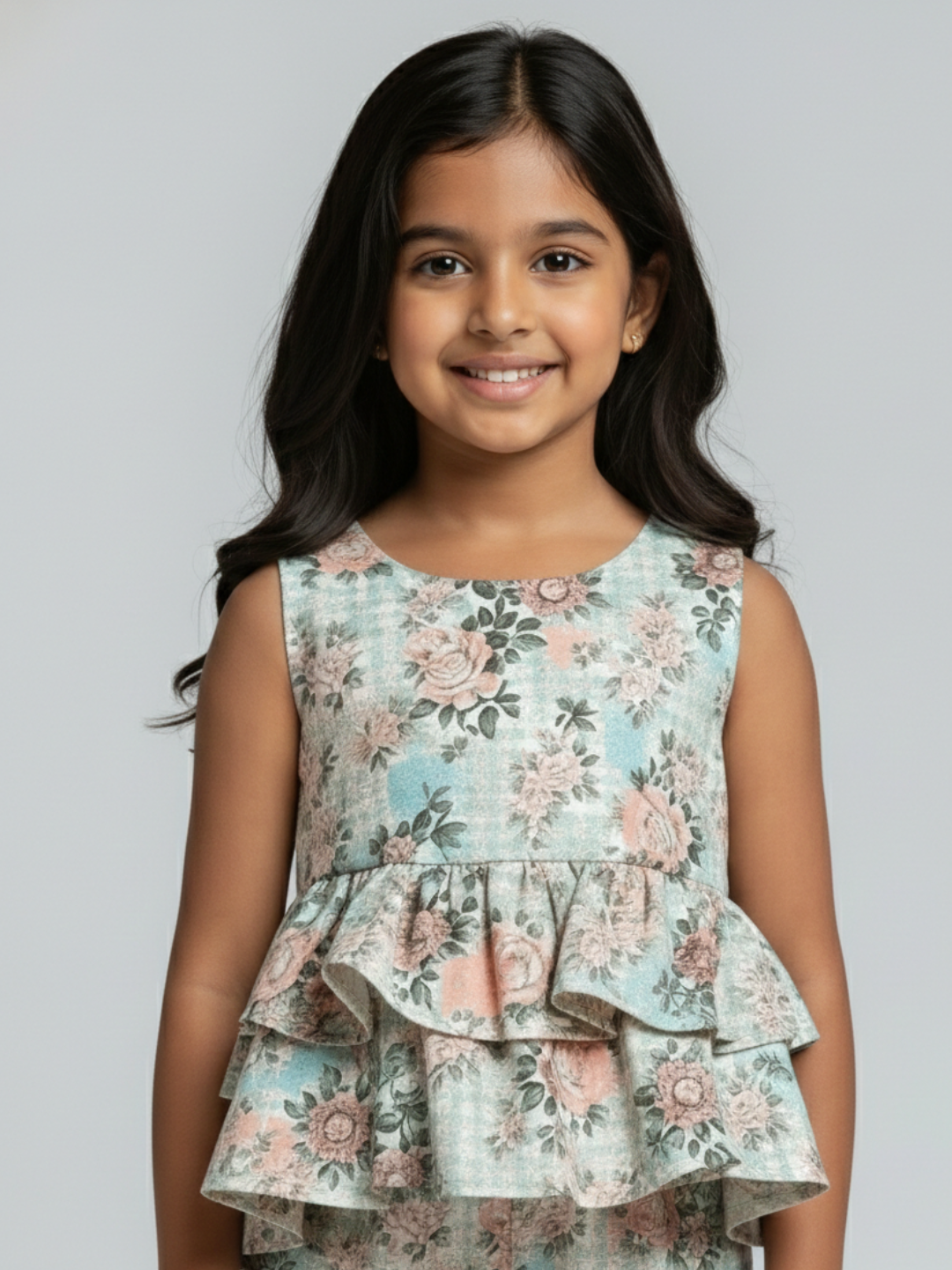 Kevora Blossom Mist Peplum Co-ord Set