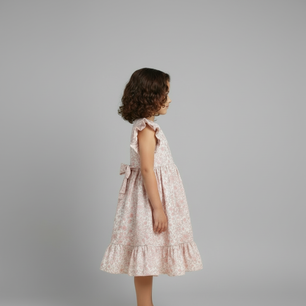 Kevora Blossom Ruffle Midi Dress