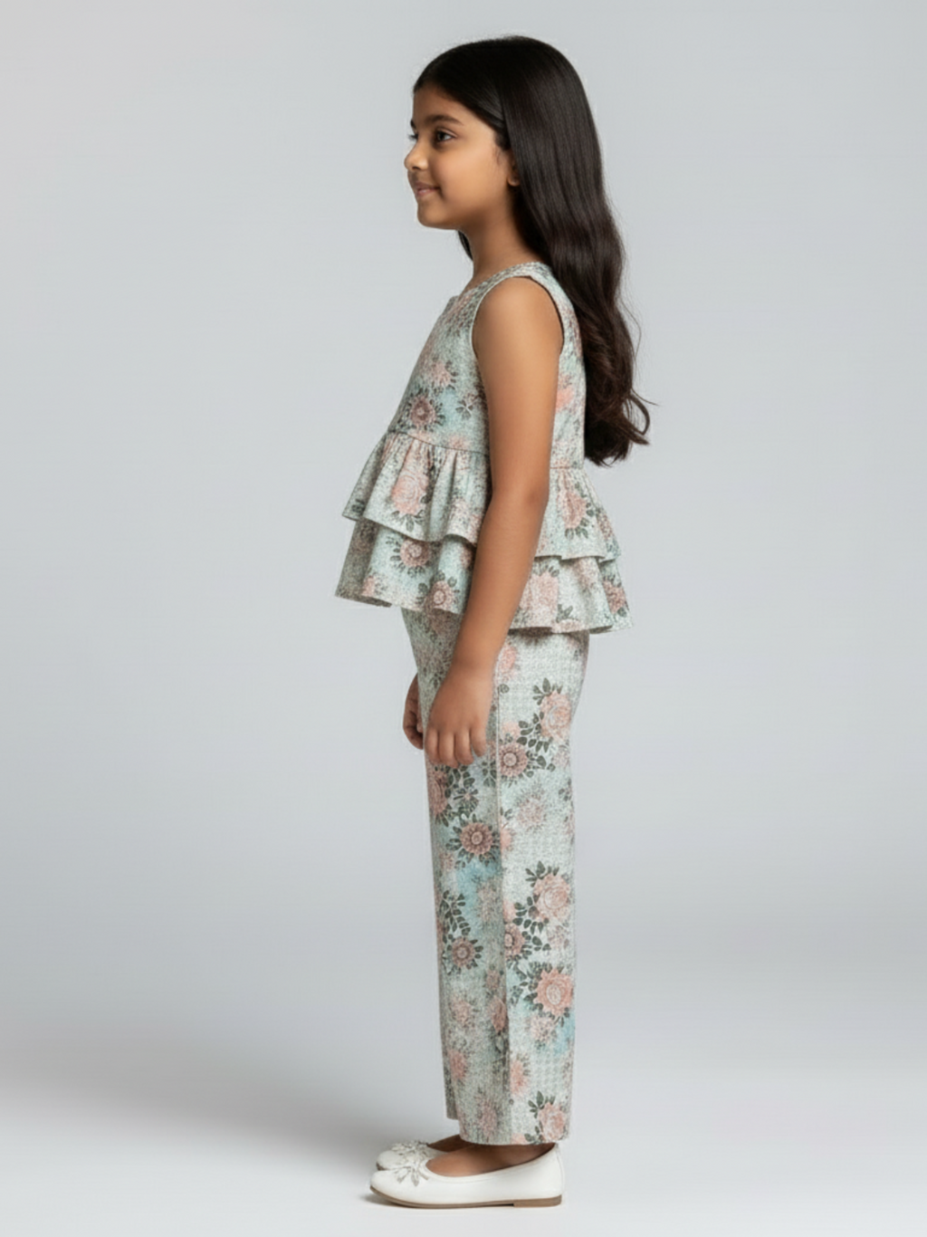 Kevora Blossom Mist Peplum Co-ord Set