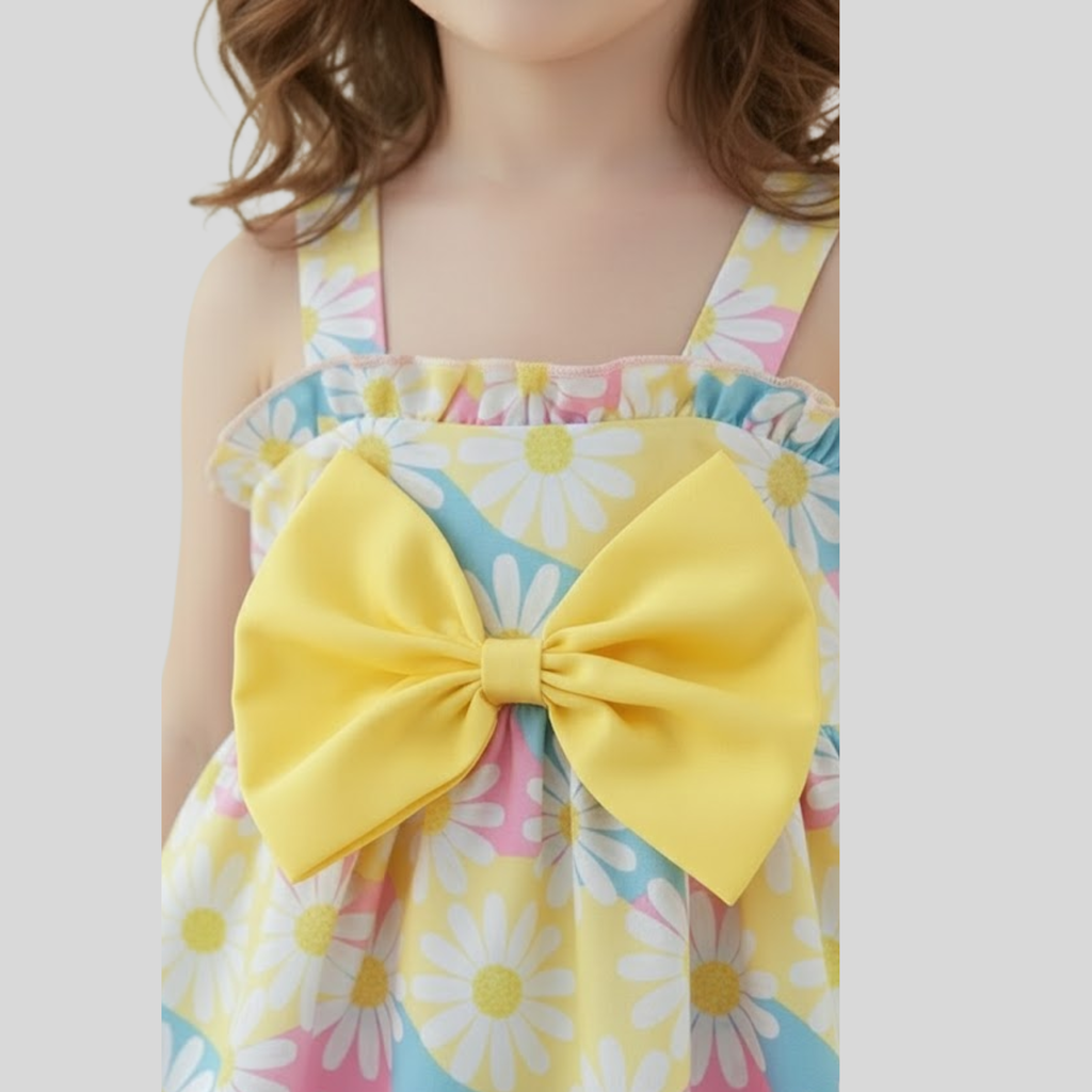 Daisy Delight Cotton Bow Dress
