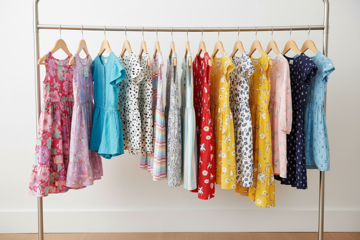 dress / co-ord set

r hanging garment in a rack 10 to 15 designs